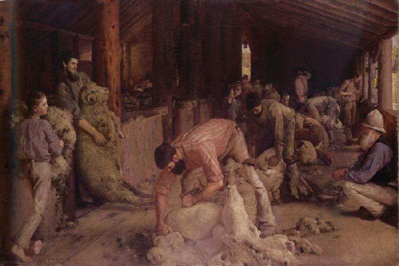 Tom roberts Shearing the rams oil painting picture